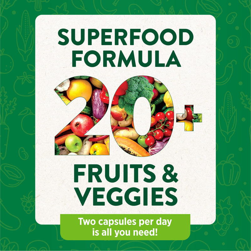 Nature's Truth Super Fruits and Veggies | 60 Vegan Capsules | Vitalizing Antioxidant Superfood Formula | Non-GMO & Gluten Free Supplement