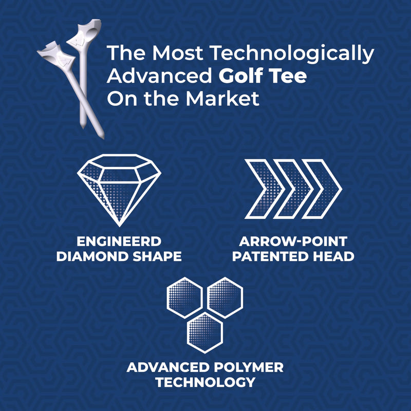 FLIGHTPATH Diamond Golf Tees – Patented Design to Reduce Spin for Long, Straight Drives – Low-Friction 3.25” Long Tees, Robotically Tested for Ball Spin – USGA Approved Performance Yellow Pack of 16