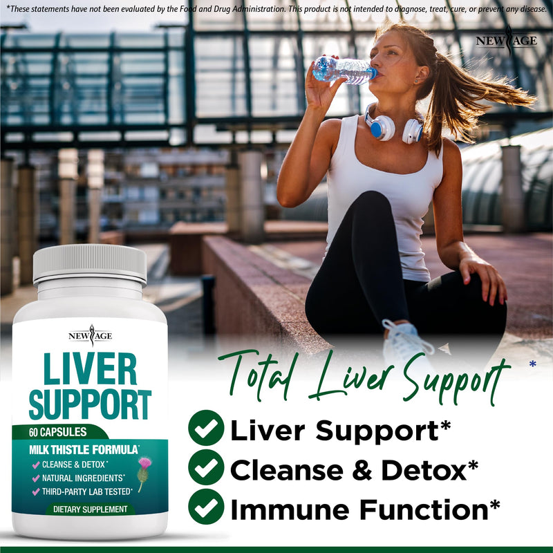 Liver Cleanse Detox & Repair - Milk Thistle Supplement - Liver Support with Choline, Artichoke Extract, Chicory & Dandelion Root Supplement - Milk Thistle Liver Detox & Liver Cleanse - 120 Count 120 Capsules (Pack of 2)