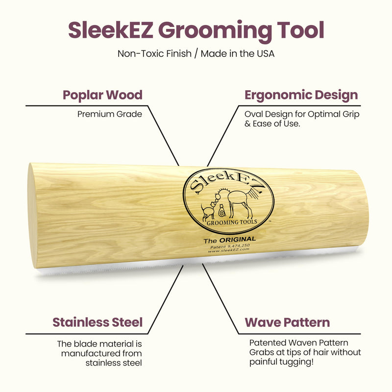 SleekEZ Horse Brush, Horse Tack, Horse Brushes for Grooming, Carpet Rake, Deshedding Tool, Horse Grooming Kit, Deshedding Brush, Horse Curry Comb, Horse Hair Brush, Shedding Brush, Livestock Brush 10 Inch - BeesActive Australia
