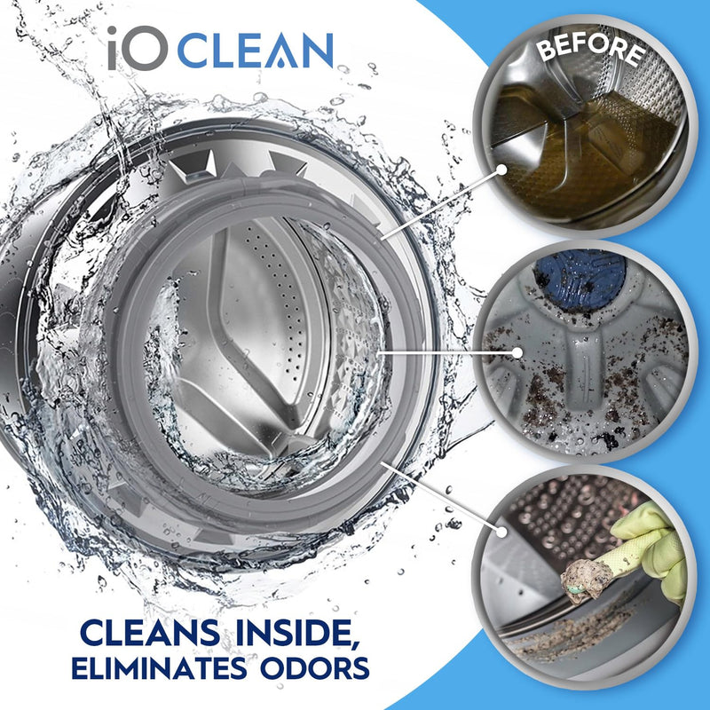 Washing Machine Cleaner and Descaler Tablets 24 Pcs - Deep Clean and Descaling for HE Front and Top Loaders Washer - High-Efficiency Tablets for a Fresh, Spotless Laundry, Remove Odor - 1 Year Supply - BeesActive Australia