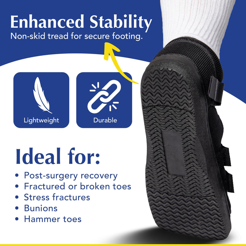 Brace Direct Post Op Shoe & Medical Foot Brace – Stress Fracture, Broken Toe & Bunion Support L3260 – Orthopedic Walking Immobilizer for Left or Right Foot (LG - WOMENS US SHOE: 8.5-10.5) Large (Pack of 1) - BeesActive Australia
