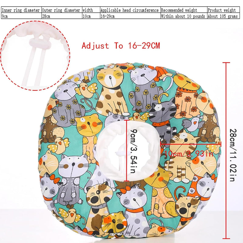 Adjustable Cat Neck Brace, Soft Cat Neck Brace, Anti-Bite Safety Protective Collar, Cats for Neck Brace, Protective Collar Cat Dog, for Pets Wound Healing After Surgery - BeesActive Australia