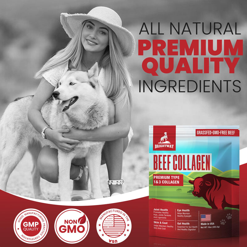 Grass fed Collagen for Dogs - Supports Health Skin & Coat, Hip, Joint Care & Cartilage Support + Skin Health and Mobility, 100% All Natural Collagen - PawsPlanet Australia