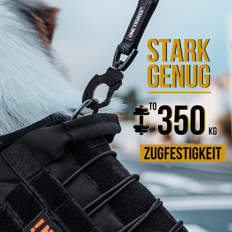 OneTigris shock absorber dog 51cm, nylon dog leash with tiger tooth metal clip, reflective leash extension for walks, cycling - BeesActive Australia