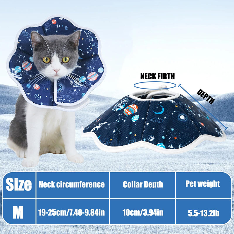 Cat Collar to Stop Licking Post Surgery Adjustable Cat Cone Collar Soft Foldable 19-25cm Neck Circumference Elizabethan Collar for Cats Kittens Puppies M - BeesActive Australia