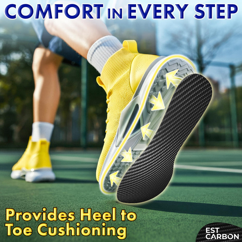 EstCarbon - Carbon Fiber Insole - 1 pc, Men 6.5-7, Women 7.5-8 - Unisex Orthotic Shoe Insert - Stiff Foot Plate - Turf Toe, Hallux Rigidus, Flat Feet, Plantar Fasciitis, Mortons Extension Men 6.5-7 Women 7.5-8
