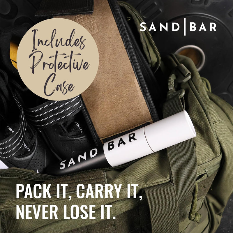 SandBar Callus Remover File for Hands - Durable Aluminum Tool for Callus Care and Dead Skin Removal - Includes Nourishing Salve - Ideal for Athletes, Climbers, and Gym Enthusiasts Flat Black - BeesActive Australia