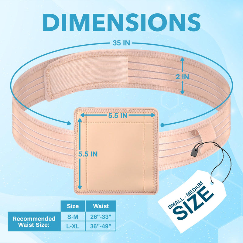 JJ Care Feeding Tube Belt (Small), Breathable PEG Tube Belt, Nylon Fabric Gtube Belt Compatible with PEG Tubes and Gastrostomy Tubes, Adjustable and Washable G Tube Holder - BeesActive Australia