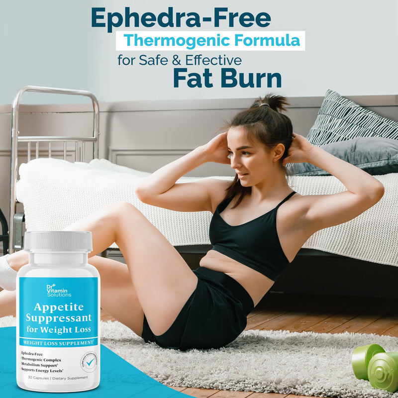 DR VITAMIN SOLUTIONS Appetite Suppressant for Weight Loss - Pills for Women w/Garcinia, Ginger Root, Guarana - Fat Burners, Metabolism Booster for Women & Men (1 Bottle, 30 Capsules) 30 Count (Pack of 1)