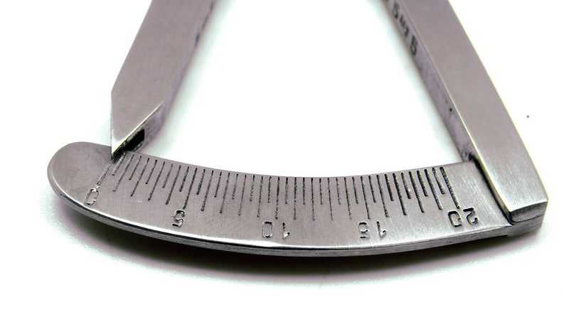 Dental Castroviejo Straight Caliper 0-20mm Surgical Caliper 3.25" Stainless Steel