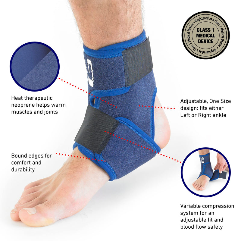 Neo-G Ankle Brace for Sprained Ankle, Weak Ankles, Ligament Damage, Ankle Brace for Arthritis - Adjustable Compression Neoprene Ankle Support - One size - Class 1 Medical Device - BeesActive Australia
