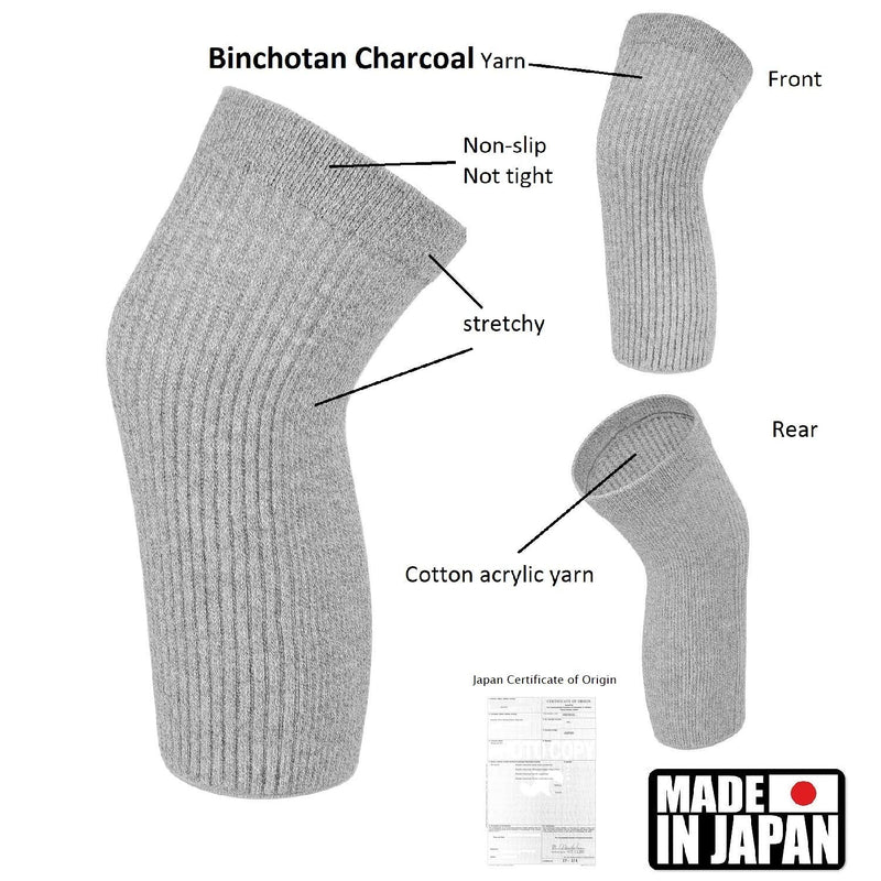 Elastic Cotton Knee Warmers, Knee Sleeves for Men and Women - Circulation Support and Joint Pain Relief, Arthritis Aid, One Pair, Made in Japan - BeesActive Australia