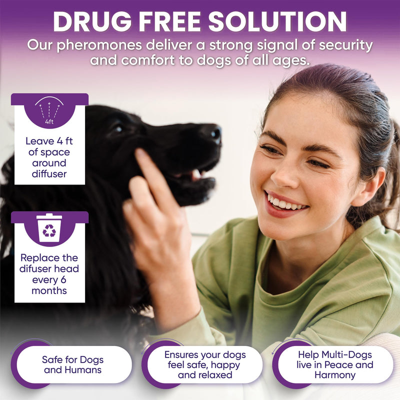 TopSum Dog Calming Plug In: Premium Dog Calming Kit - Calming For Dogs Fireworks - Calming Plug Ins For Dogs - Pheromone Diffuser For Dogs, 2 Pack (Light Purple) Light Purple
