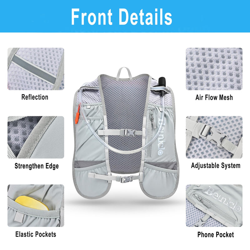 Hydration Running Backpack: Ultra Trail Running Vest for Marathon and Trekking Lightweight Hydration Backpack Daypack for Cycling ( Without Bladder)