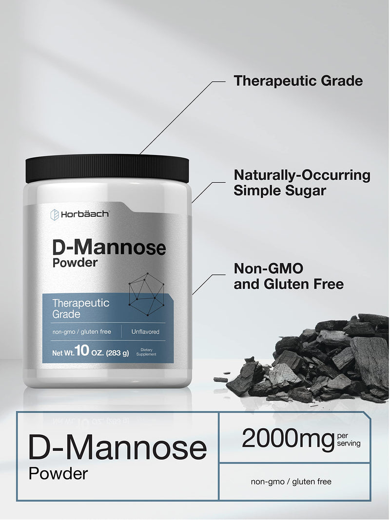 Horbaach D-Mannose Powder | 10 Oz | Supplement for Women and Men | Unflavored | Vegetarian, Non-GMO, and Gluten Free