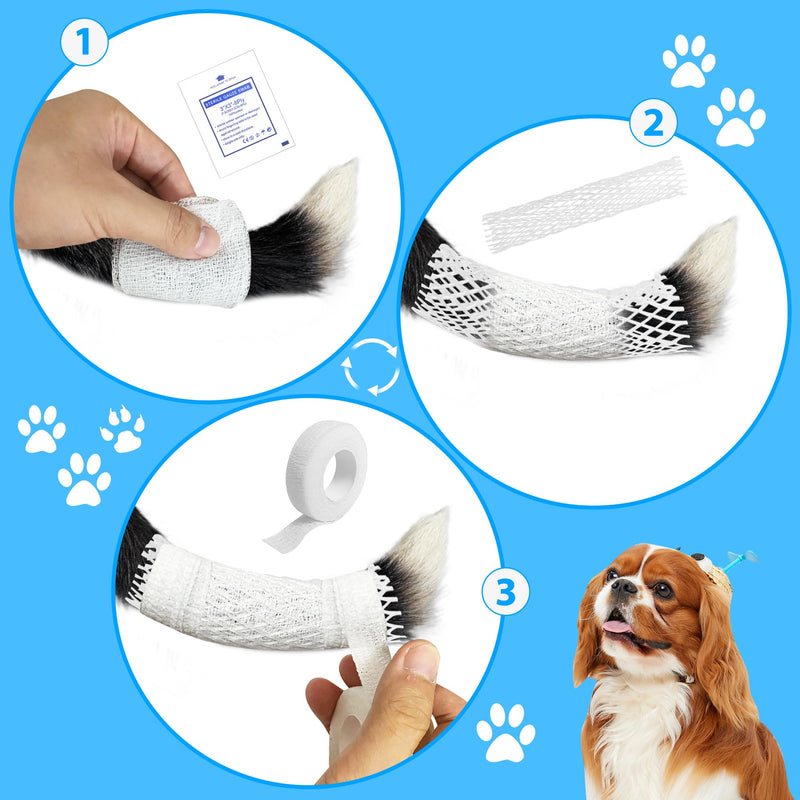 Dog Tail Protector Dog Ends Starter Pack Dog Tail Dressing Vet Wrap for Dogs Pet Animals - BeesActive Australia