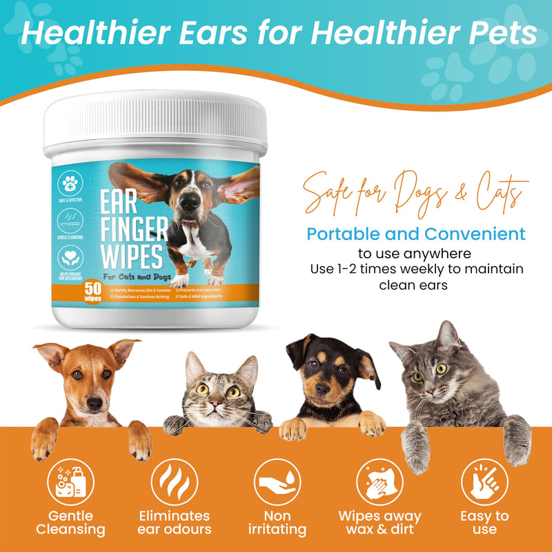 Dog Ear Wipes Finger Pads Dog Ear Cleaning