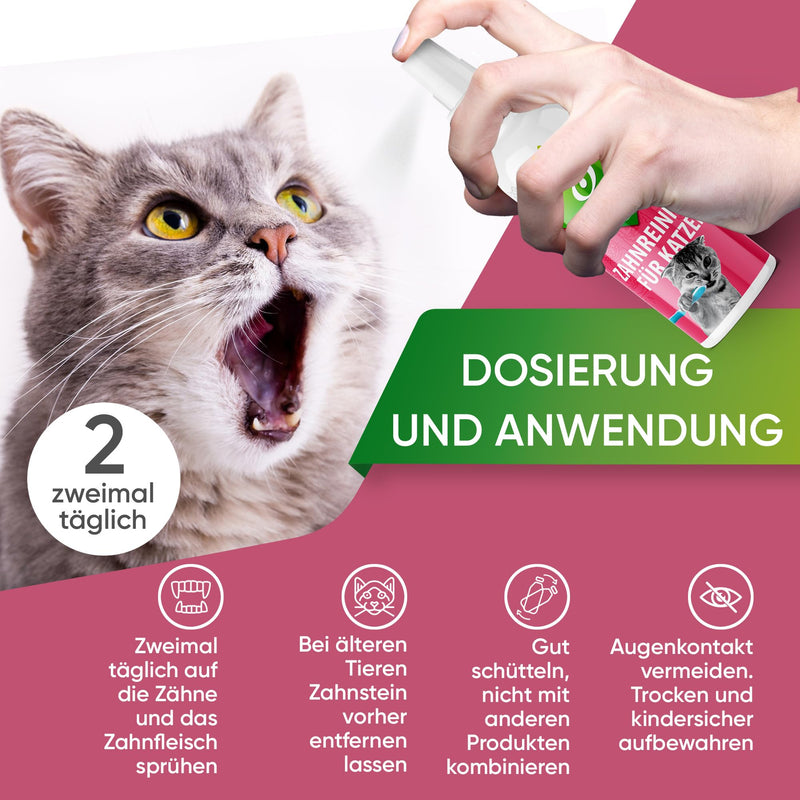 Baviette Cat Care – 100 ml Brush-Free Dental Spray for Cats – Gentle Microbiological Oral Care – Odourless, Tasteless, Alcohol-Free & Fragrance-Free – For Daily Mouth and Teeth Care Dental Care