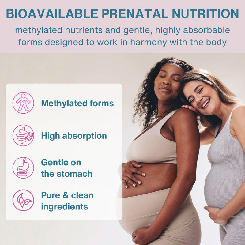 Igennus Methylated Prenatal Multivitamin, Folate for MTHFR, Pure & Clean | Choline & Gentle Iron, High Absorption Prenatal Vitamins for Women with Calcium & Magnesium, Vegan, Halal, 60 Tablets 60 Count (Pack of 1)