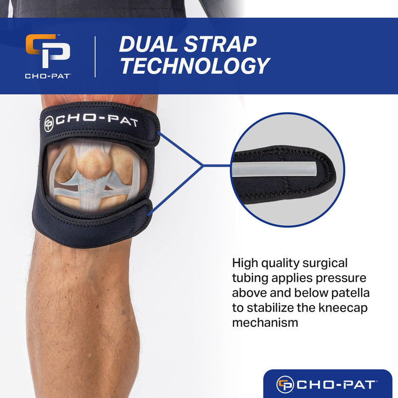 Cho-Pat Dual Action Lite, Adjustable & Lightweight Knee Support Strap for Tendonitis, Meniscus Tears, and Pain Relief, Small/Medium - BeesActive Australia