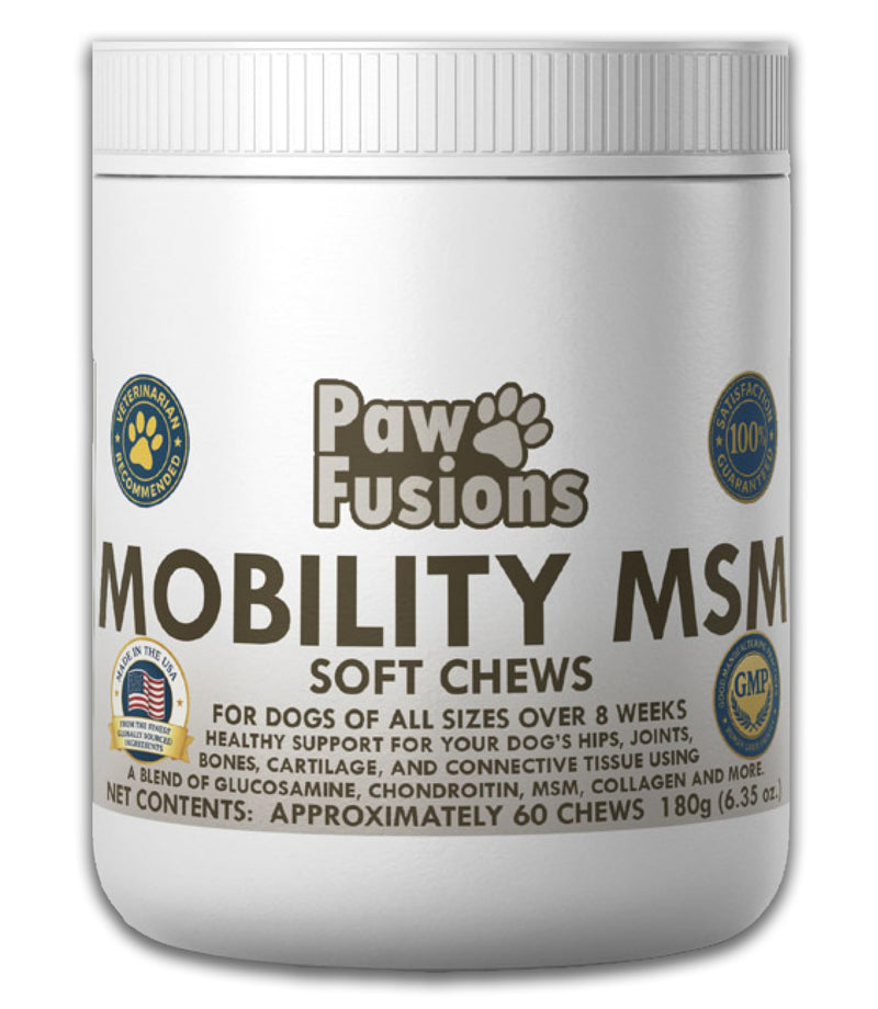 Mobility MSM Soft Chews For Dogs 60 Count - Supports Mobility And Joint Health