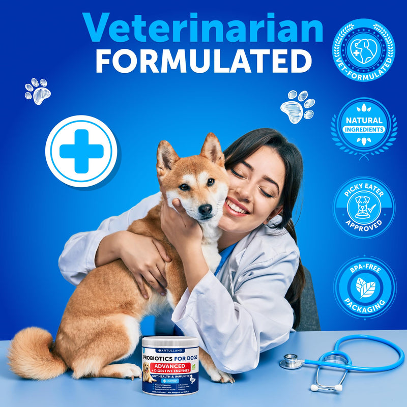 Pumpkin Powder for Dogs + Probiotic Chews Bundle - Fiber Supplement for Digestion, Gut Balance & Firm Stool - Gut Health, Immunity, Yeast Balance, Reduces Diarrhea & Gas, Enzymes & Prebiotics
