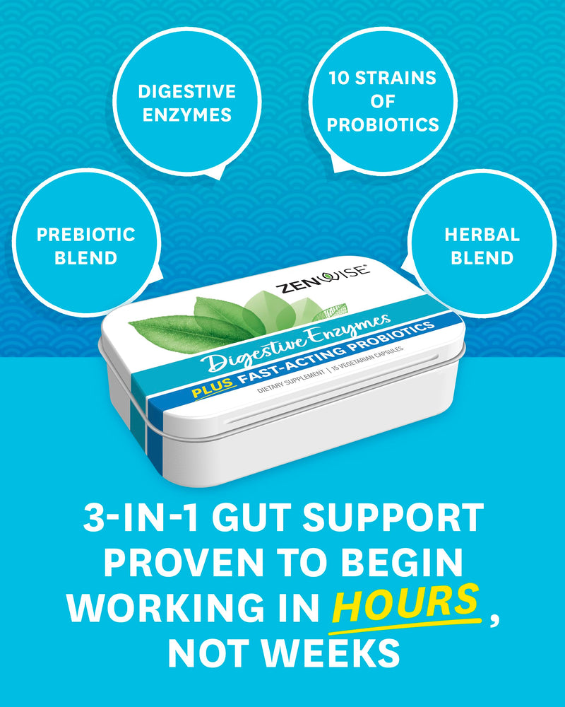 Zenwise Digestive Enzymes - Probiotic Multi Enzyme with Probiotics and Prebiotics for Digestive Health and Bloating Relief for Women and Men, Enzymes for Digestion and Gut Health - 45 Count 45 Count (Pack of 3) - BeesActive Australia