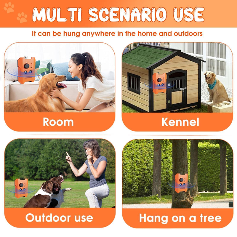 Dog Bark Deterrent Devices: Ultrasonic Anti Barking Device for Dogs | 3 Training Modes 50 FT Range Dog Barking Deterrent Silencer | Dog Barking Stopper Bark Box for Indoor Outdoor