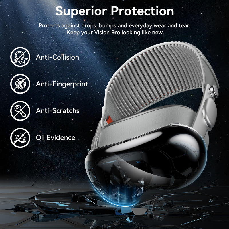 for Apple Vision Pro Case, Silicone/TPU Case Vision Pro Accessory 3D Curved Full Coverage [Anti-Bump][Anti-Scratch] Vision Pro Case for Apple Vision Pro VR Headset 2024 Accessories - BeesActive Australia