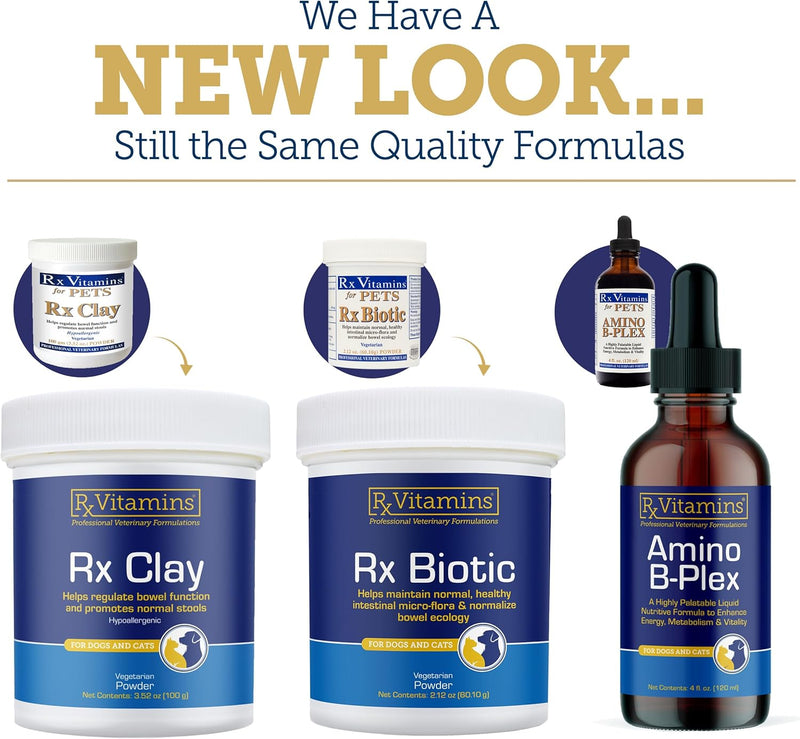 Rx Vitamins Amino B Plex for Pets - B Vitamin Complex Plus Amino Acids for Dogs & Cats - Vitamin Supplements for Dogs' & Cats' Total Body Support - 4 oz - BeesActive Australia