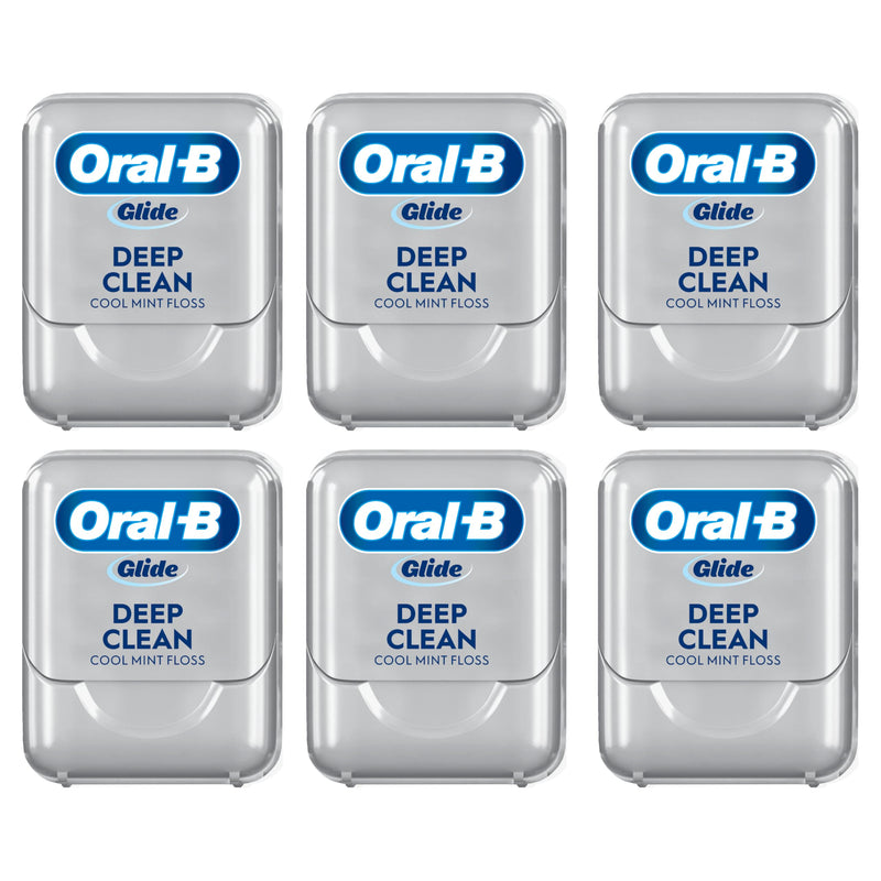 Oral-B Glide Deep Clean Dental Floss, Cool Mint, Value 6 Pack (40m Each) 787.4 Foot (Pack of 1)