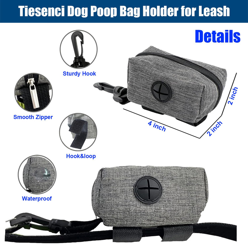 Double Dog Leash - Hands Free Dog Leash Crossbody & Waist for Dog Walking - Tangle-Free Bungee & Padded Handles for Medium & Large Dogs, Black