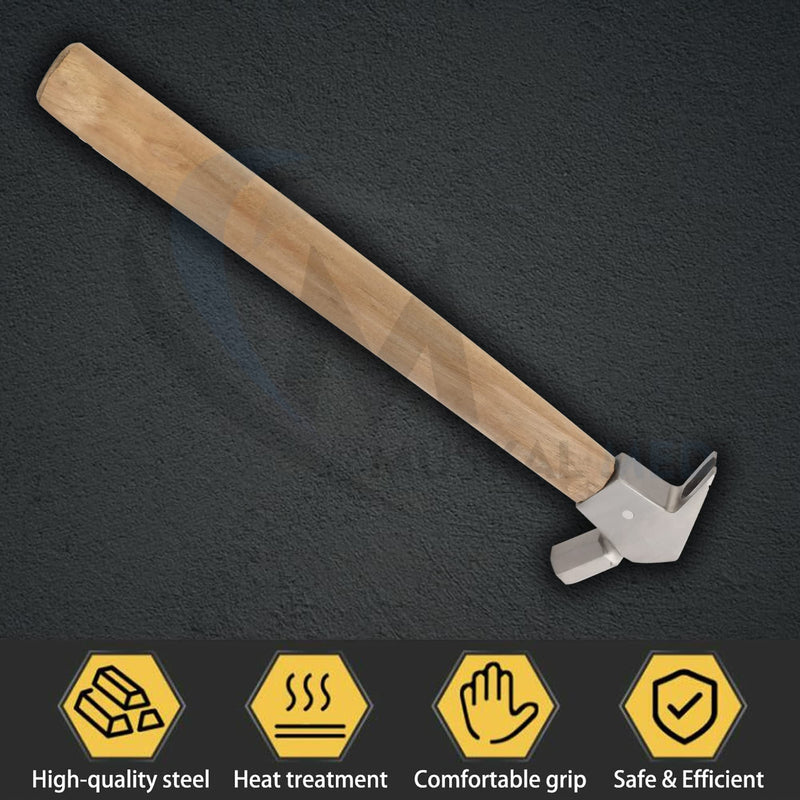 Professional Horse Shoe Hoof Farrier Octagon Nail Driving Hammer Wooden Handle 12oz VT-165 - BeesActive Australia