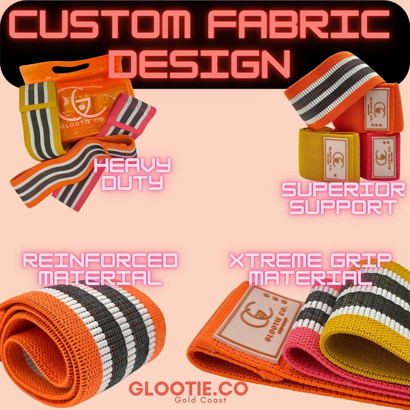 Fabric Resistance Bands for Working Out - Unbreakable Booty Bands Set - Exercise Bands for Resistance, Yoga, Pilates, Rehab and Home Workouts - Leg Workout for Women and Men - BeesActive Australia