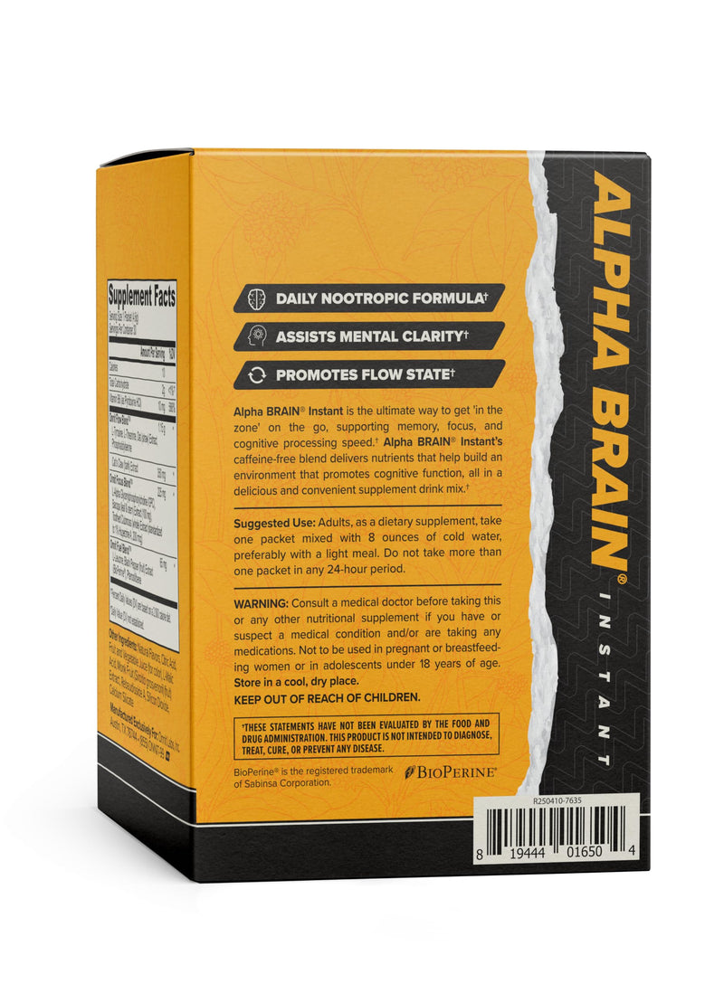 ONNIT Alpha Brain Instant Nootropic Drink Mix, BlackBerry Lemonade, 30 Ct | Nootropic drink mix packets; L-Theanine, Alpha GPC & B6 support focus, memory & mental clarity; on-the-go brain supplement
