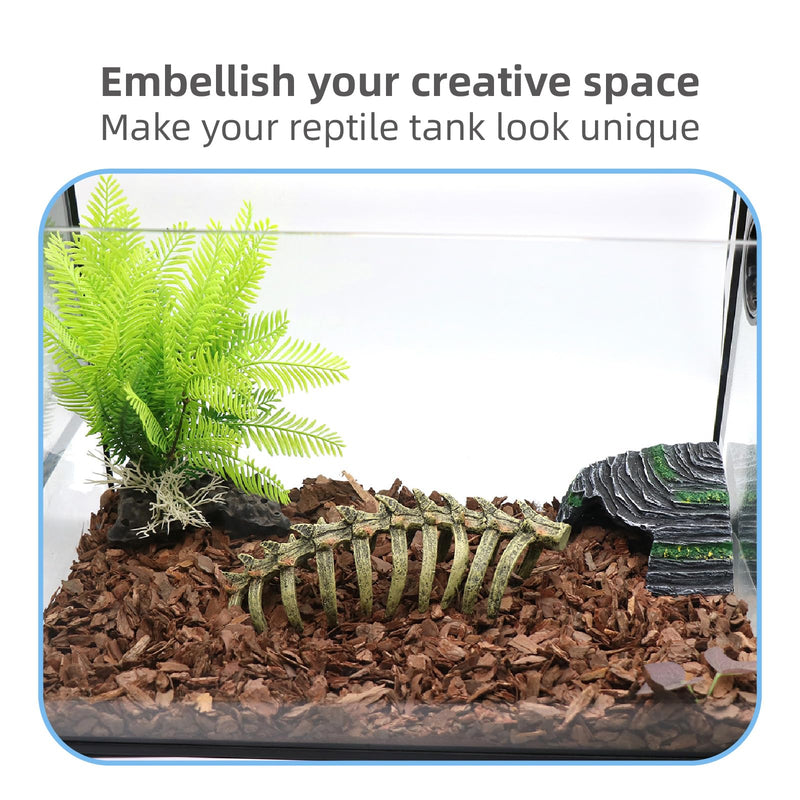 relaqcc Aquarium Skull Animal Skeletons, Reptile Tank Accessories, Fish Tank Decorations for Amphibians, Betta Fish, Shrimp, Hermit Crab, Leopard Gecko - BeesActive Australia