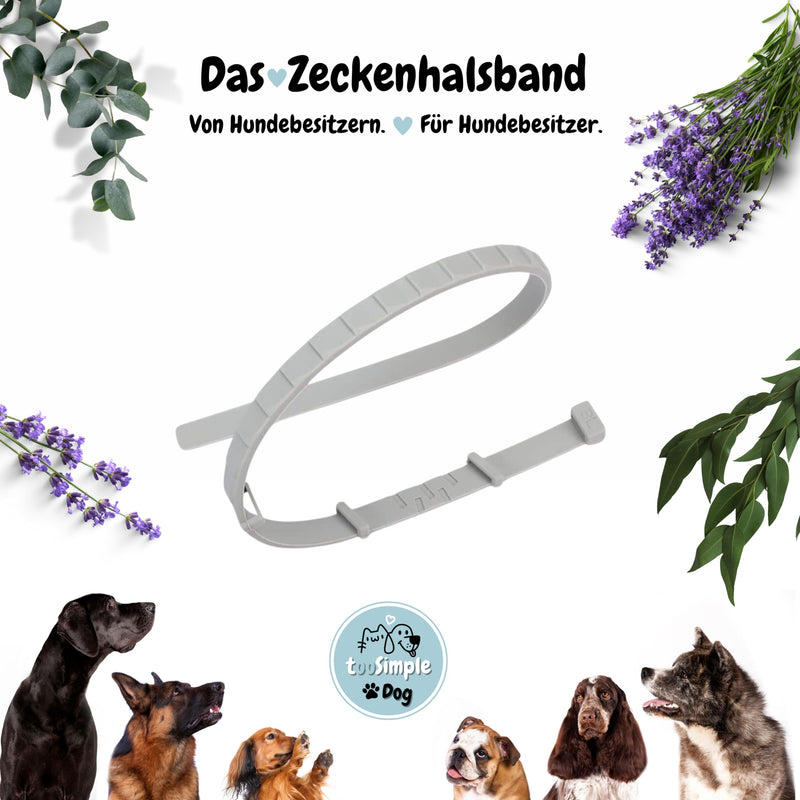 tooSimple The tick collar for dogs 100% vegetable premium oil Effective protection against ticks, fleas, mosquitoes, lice, vermin - 8 months duration of action - BeesActive Australia