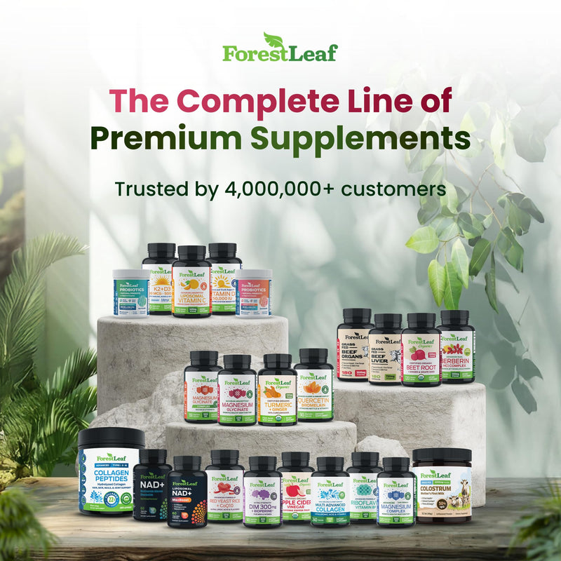 ForestLeaf Beef Organ Supplement for Women - Zero Fillers, Grass Fed Beef Organs Complex - 1200mg per Serving - Support Women's Energy & Overall Health - 120 Capsules Women’s Organ Complex