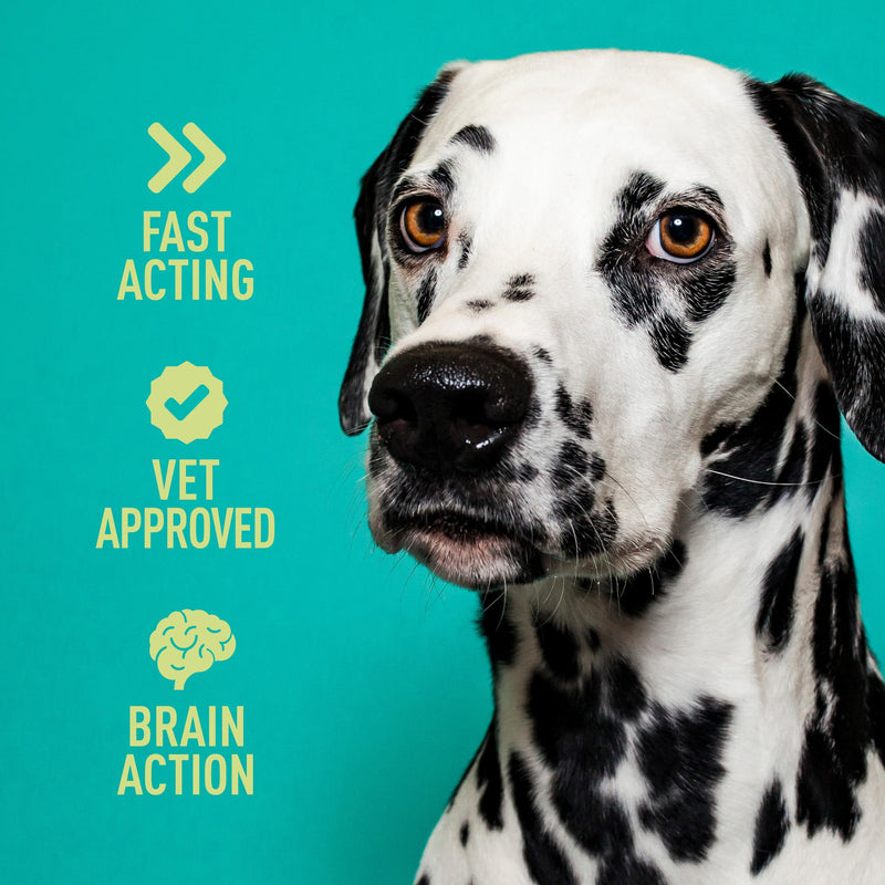 Calming Tablets for Dogs - 60 Tabs, Aids Anxiety Relief, Fireworks, Stress & Barking - Tasty Treats Calming Supplement for Dogs - Natural Ingredients that Improves Behaviour - All Ages & Breeds Tablet Adult 60 Tab