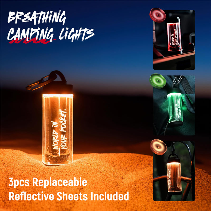 VSGO Pocket Ranger Firefly 5-in-1 Rechargeable Camping Lantern – EDC Headlamp, Mini Flashlight, Ambient & Signal Light, Waterproof & Lightweight for Hiking, Outdoor & Emergency (Black) Black - BeesActive Australia