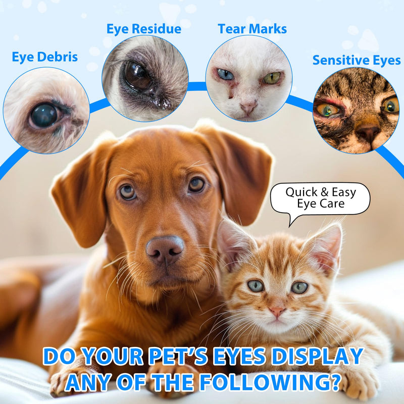 Dog Eye Drops, 100ml Eye Drops for Dogs - for Infection, Dry, Itchy, Irritated, Gunky & Tear Stain Eyes, Pet eye rinse for dogs&cats - gentle dog eye drops, pet eye care