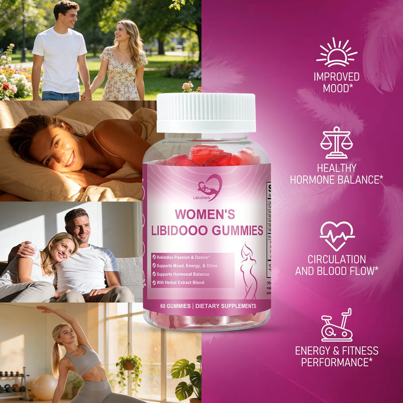 Libidoo Support for Women with Maca Root, Daily Wellness Formula for Confidence, Vitality & Emotional Balance, Intimacy Vitamins & Daily Sensual Wellness,60 Gummies