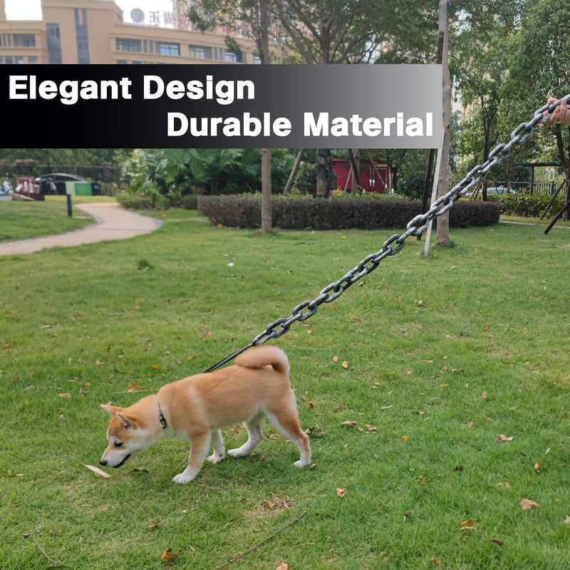 6 Ft Funny Dog Leash - Giant Plastic Chain Leash with Puppy Collar - Funny Chain Dog Leash Big, Chain Leash for Small Dog Funny (Black) black - BeesActive Australia