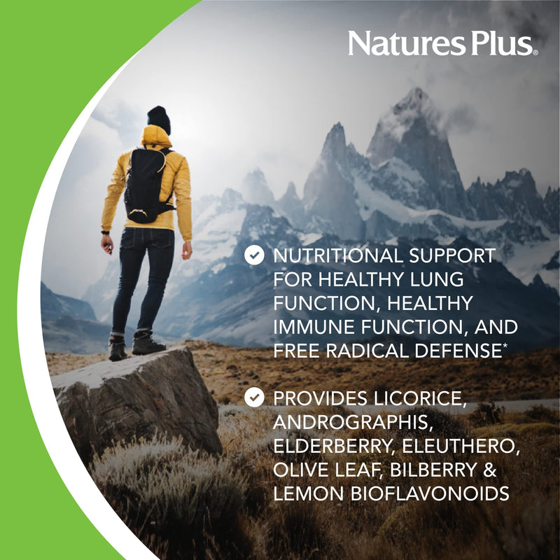 NaturesPlus AgeLoss Lung Support - 90 Capsules - Vegetarian, Gluten Free - 30 Servings