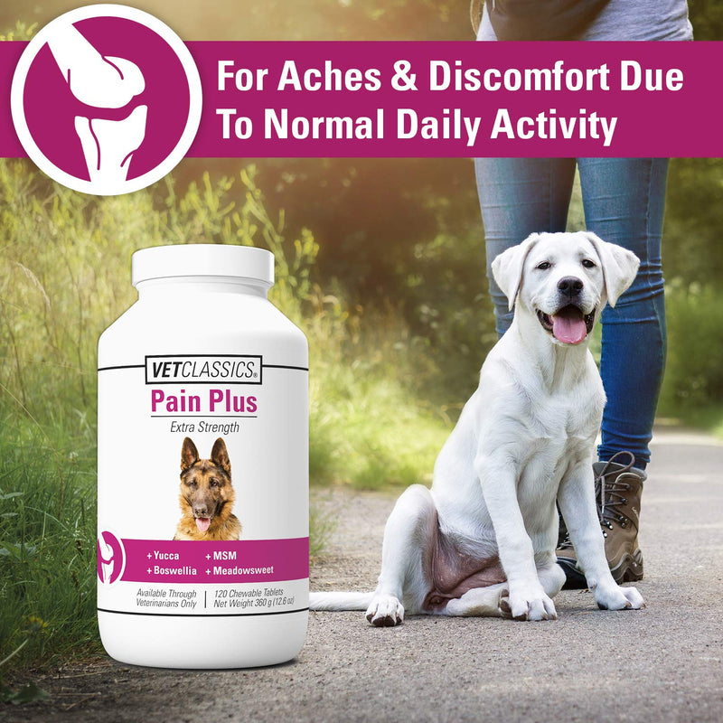 Vet Classics Pain Plus Extra Strength Health Supplement for Dogs - 120 Chewable Tablets - BeesActive Australia