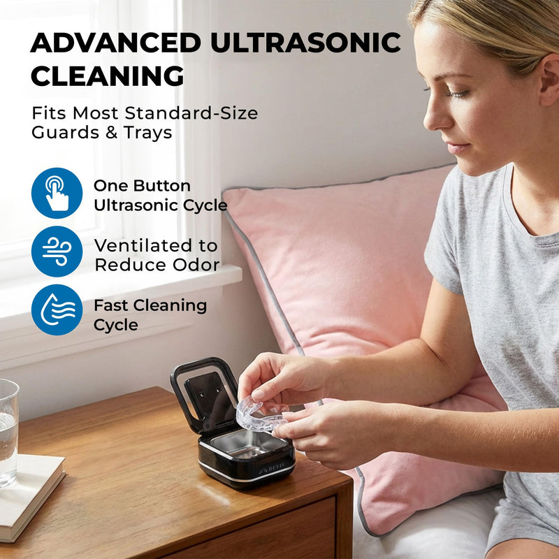 Reviv RePod Mouth Guard Ultrasonic Retainer Cleaner Case | Portable Ventilated Travel Denture Case | Ultrasonic Cleaner Storage for Nightguards, Dental Trays, Aligner And Retainer Cleaner Pod - BeesActive Australia