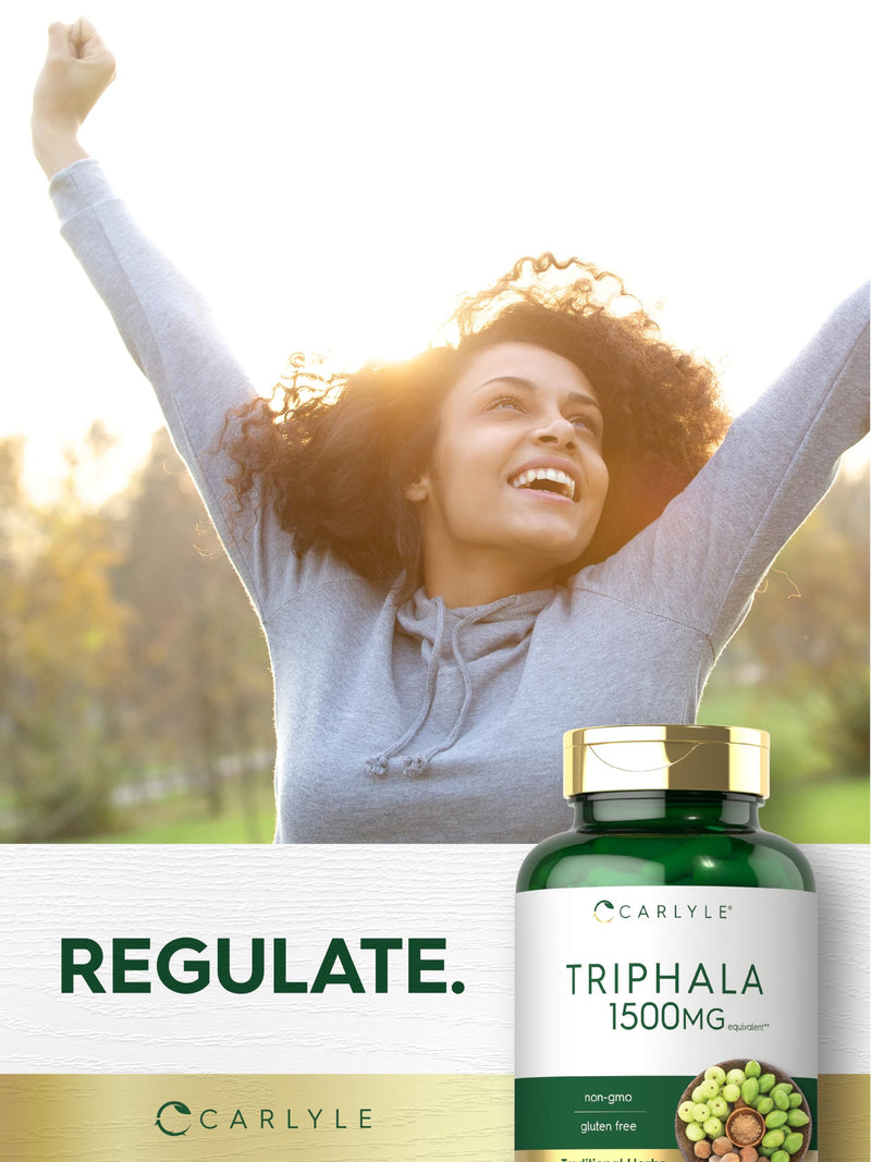 Carlyle Triphala Capsules | 1500mg | 180 Count Supplement | Non-GMO and Gluten Free - BeesActive Australia