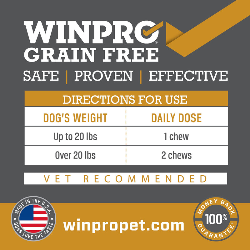 WINPRO Recovery Chews for Dogs, Plasma-Powered for Active Dogs, Immune System Support, and Dog Training Support for Competition and Sport Muscle Recovery and Agility, 60 Count, Made in USA - PawsPlanet Australia