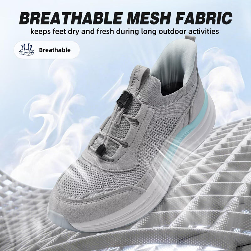 Women's Orthopedic Road Running Shoes: Comfortable Arch Supports Plantar Fasciitis Orthotic Athletic Sneakers, Casual Flat Feet High Arch Sports Walking Shoes for Foot Heel and Pain Relief 7.5 W2-grey Mint